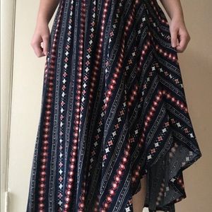 Hollister tribal print midi skirt